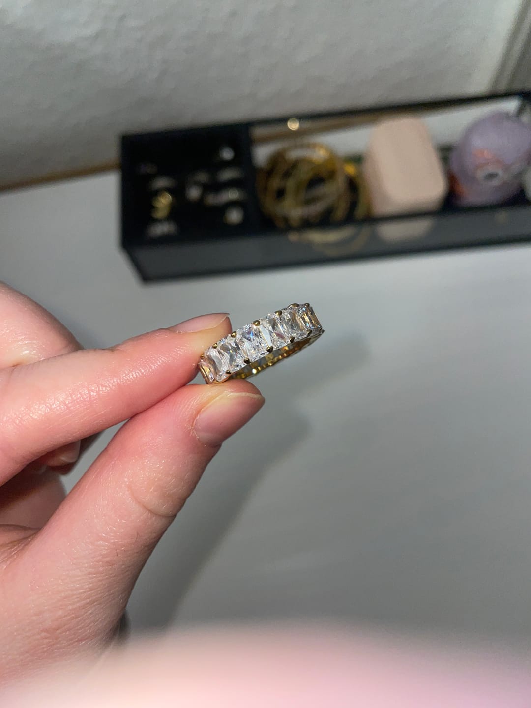Customer photo review of Cube Stones Ring | 18K vergoldet