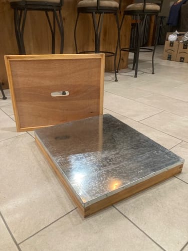 Customer photo review of BeeCastle's Premium 10 Frame Beeswax Coated Beehive:Enhance Your Hive with Mental Top and Cedar Wood Inner Cover, Expertly Dipped in 100% Pure Beeswax Board!