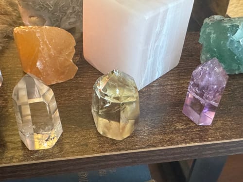 Customer photo review of Mini Tower Trio (Amethyst, Citrine, Clear Quartz)
