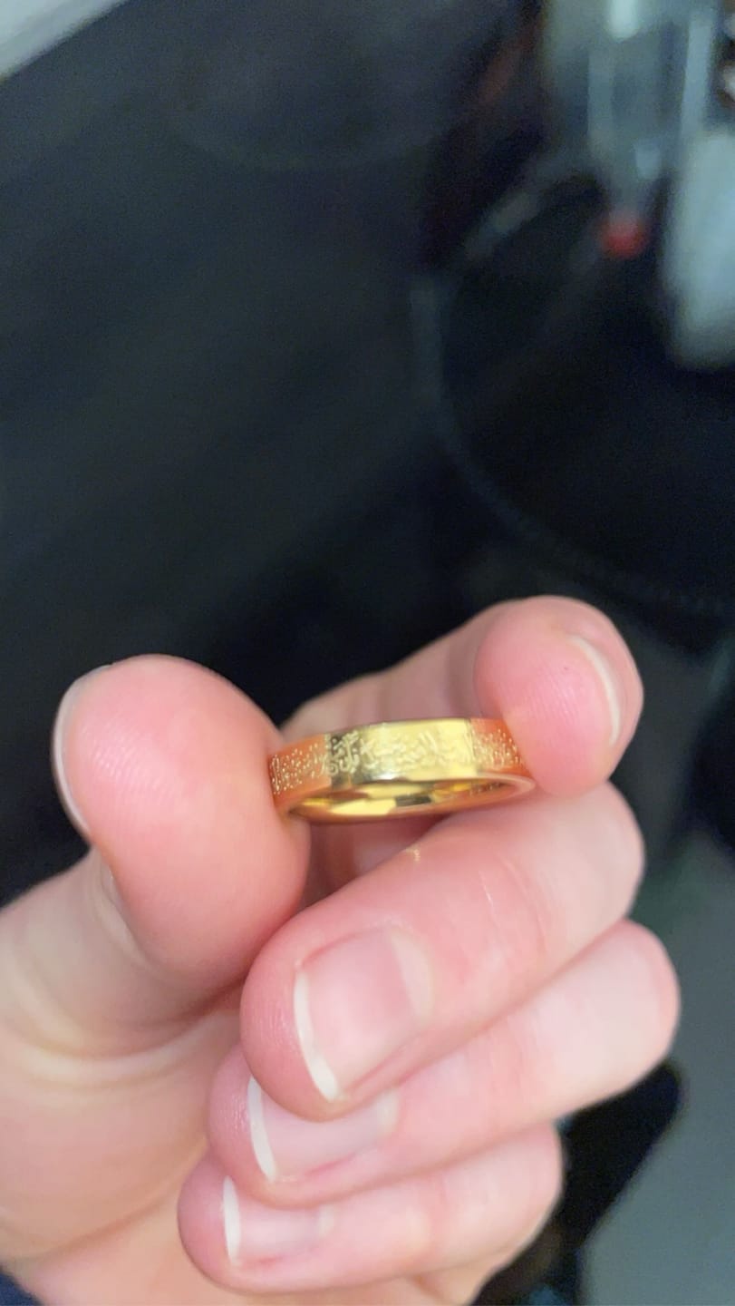 Customer photo review of "Gewiss, mit der Erschwernis, kommt die Erleichterung" Ring