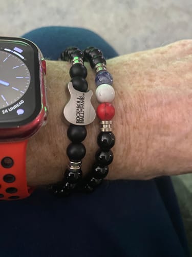 Customer photo review of OFFICIAL ROCK & ROLL HALL OF FAME BEADED BRACELET