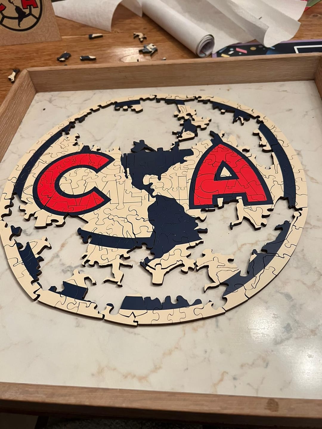 Customer photo review of Club América® Logo - Wooden Puzzle