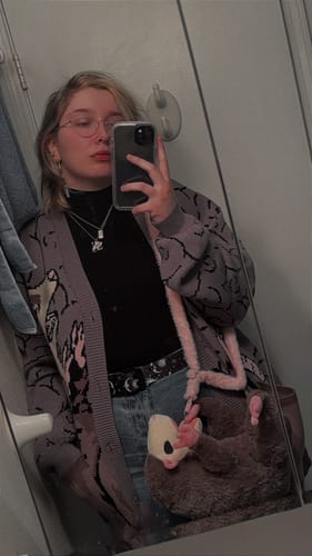 Customer photo review of Trash Lord Cardigan