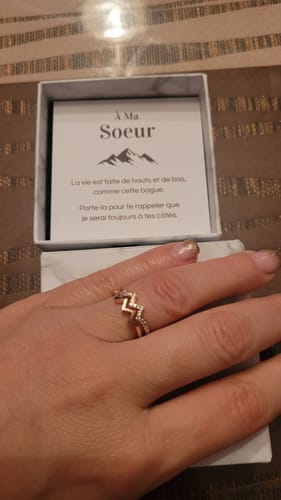 Customer photo review of Bague Ajustable - À ma soeur - Je serai toujours à tes côtés