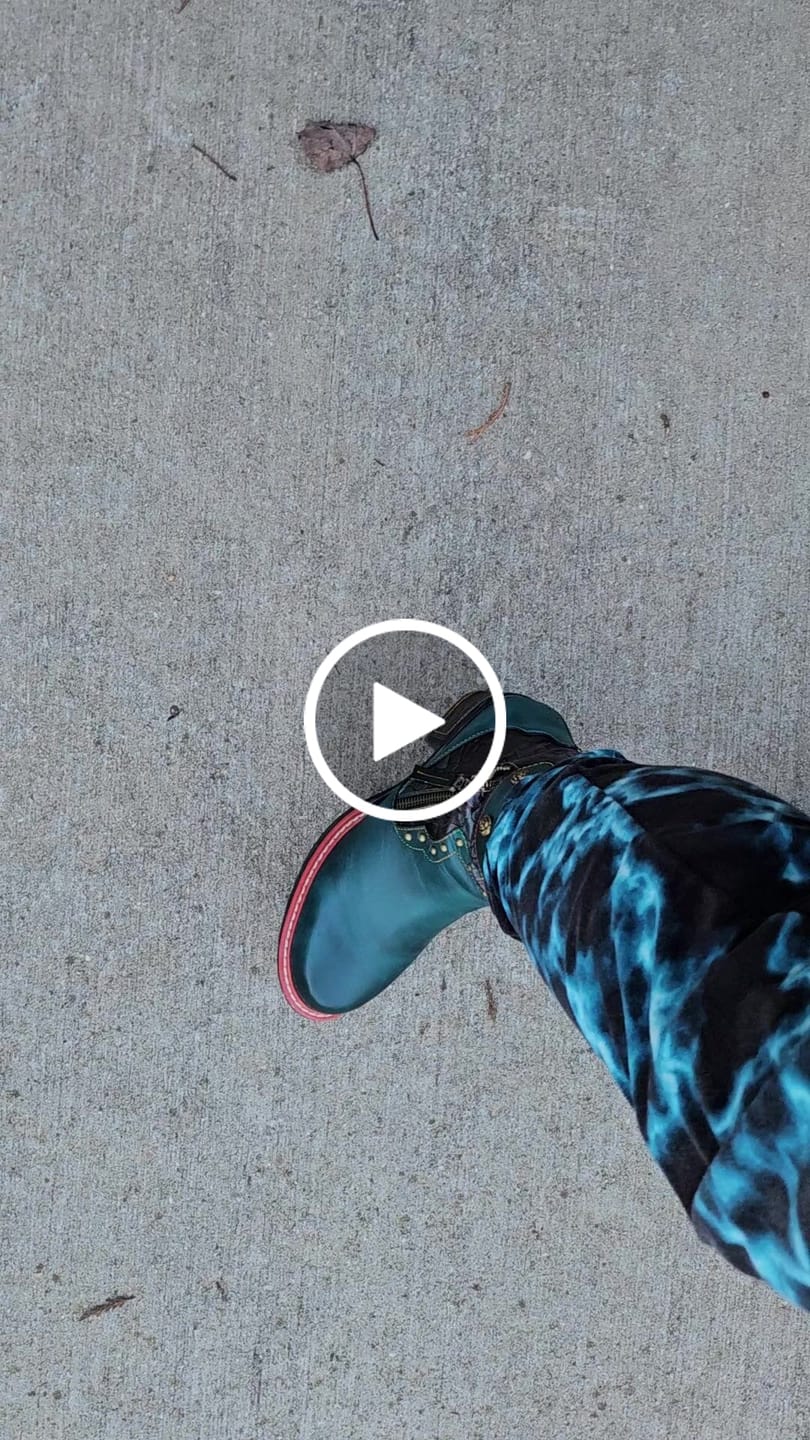 Customer video review of Vintage Handmade Comfort Chunky Heel Booties