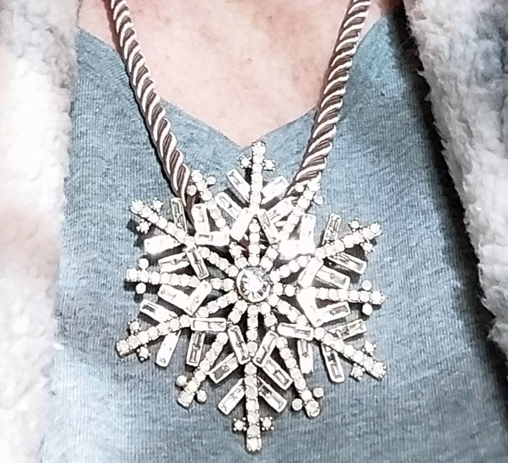 Customer photo review of Heidi Daus® "Elegant Essentials" Pin Enhancer Cord Necklace