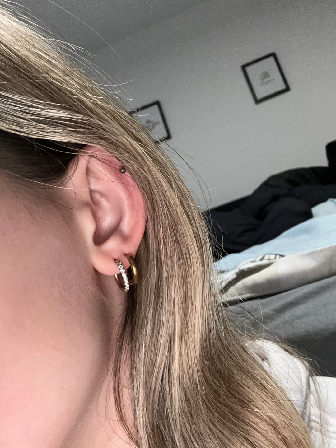 Customer photo review of Simple Ohrringe | 18K vergoldet