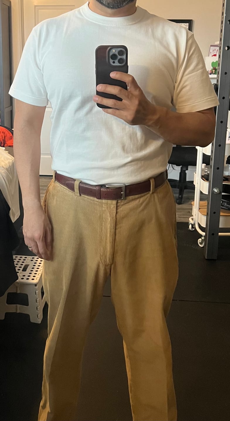 Customer photo review of Loopwheel Tubular Athletic T-Shirt - White