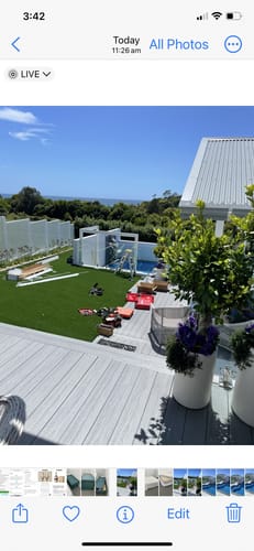 Customer photo review of Baltic Manual  Freestanding  Louvre Roof Aluminium Pergola