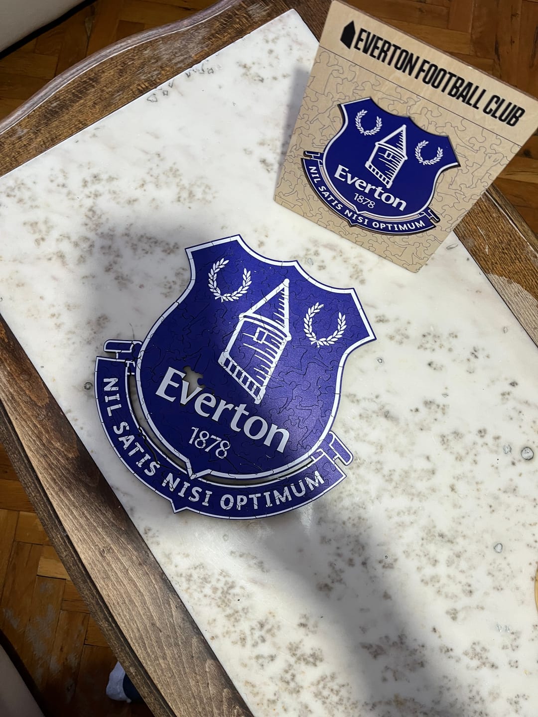 Customer photo review of Everton FC® Logo - Wooden Puzzle