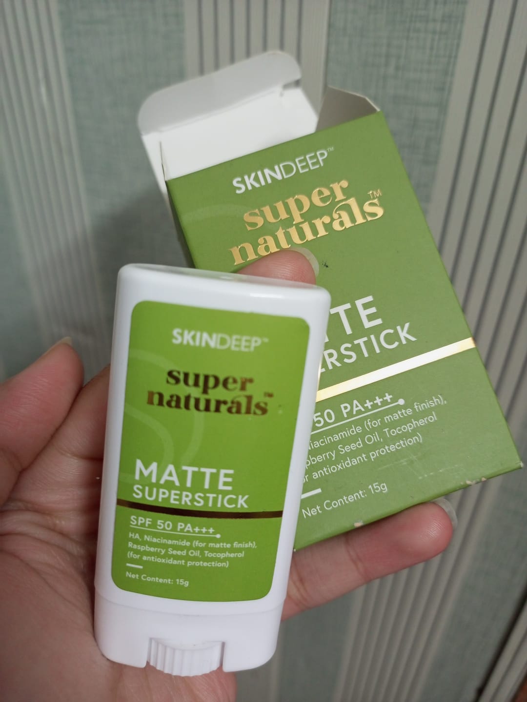 Customer photo review of MATTE SUPERSTICK - SPF 50 PA+++