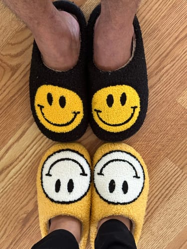 Customer photo review of Happy Face Slippers