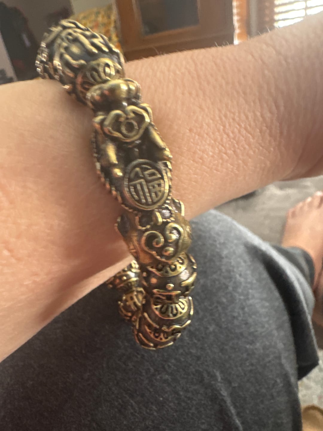 Customer photo review of Pure Copper Pixiu Mantra Bracelet