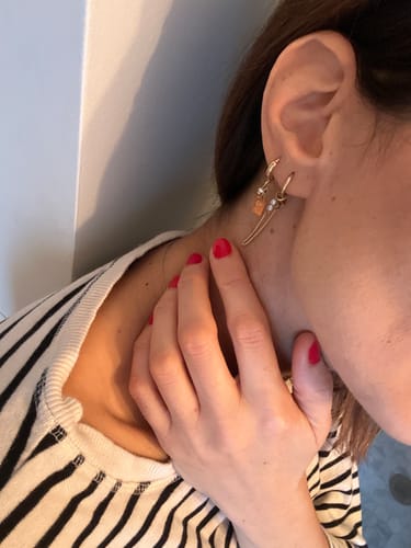 Customer photo review of Bar Earrings Set