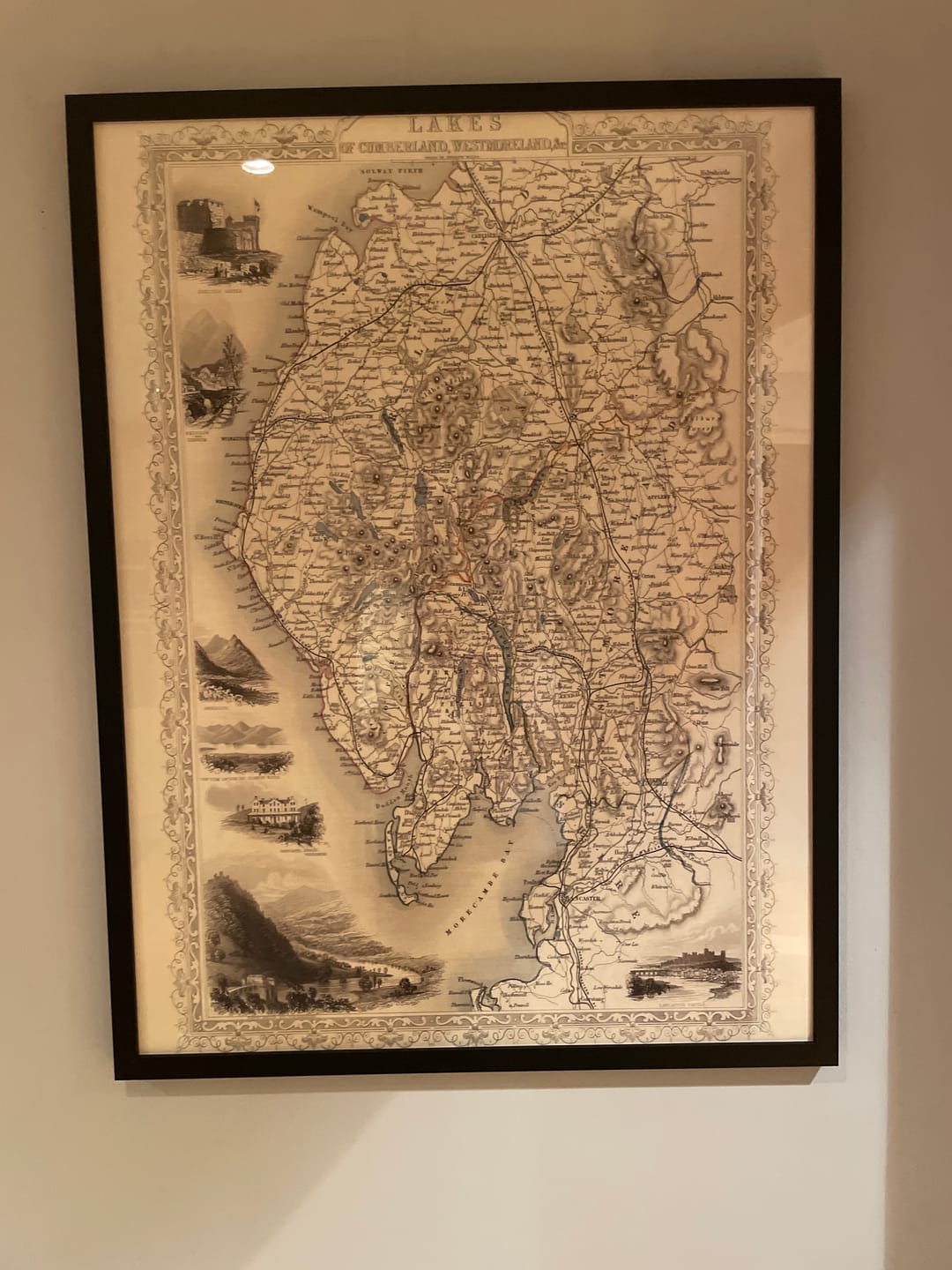 Customer photo review of Old Map of Lake District, 1851 by Tallis & Rapkin - Cumbria, Westmorland, Lancashire, Windermere, Lakeland
