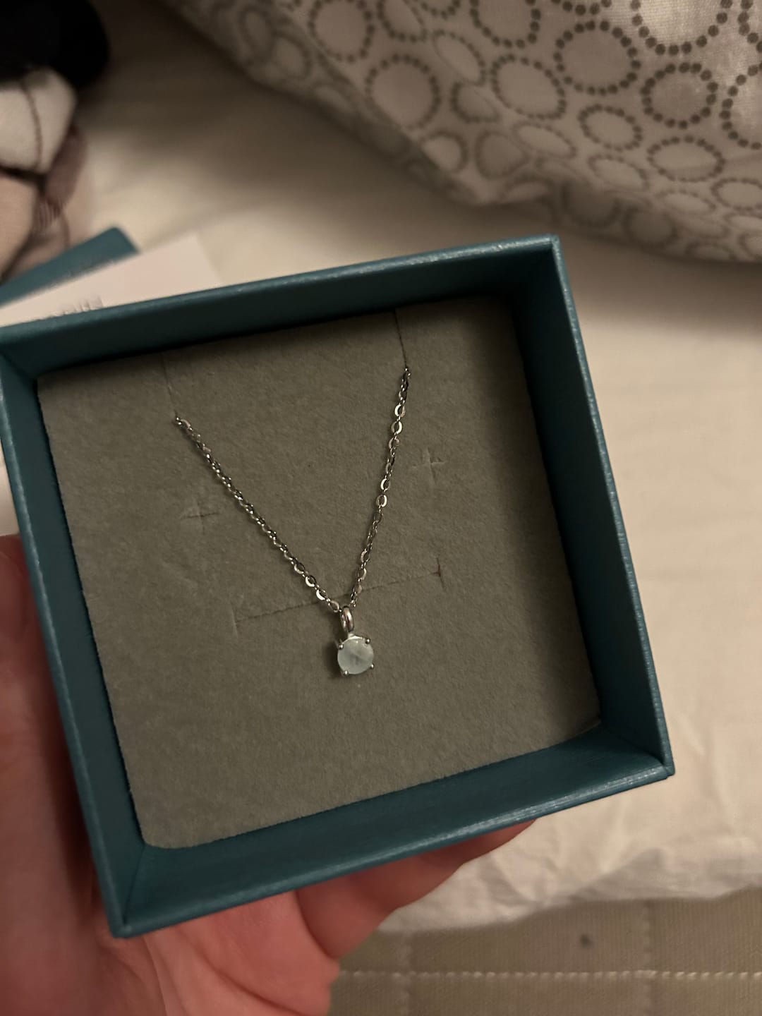 Customer photo review of Kristallberlock Akvamarin Silver