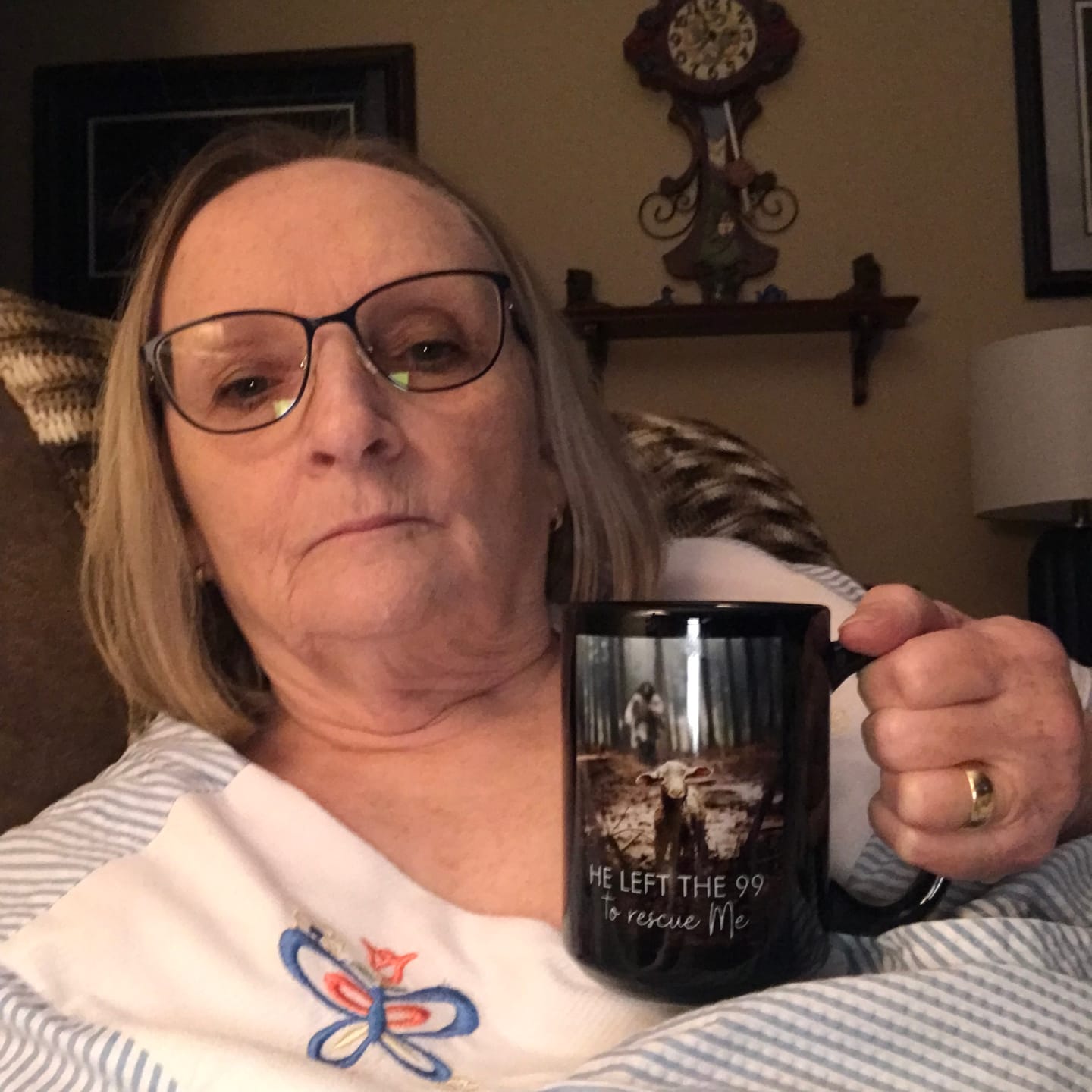 Customer photo review of He Left the 99 to Rescue Me, Jesus and Lost Sheep, Coffee Mug