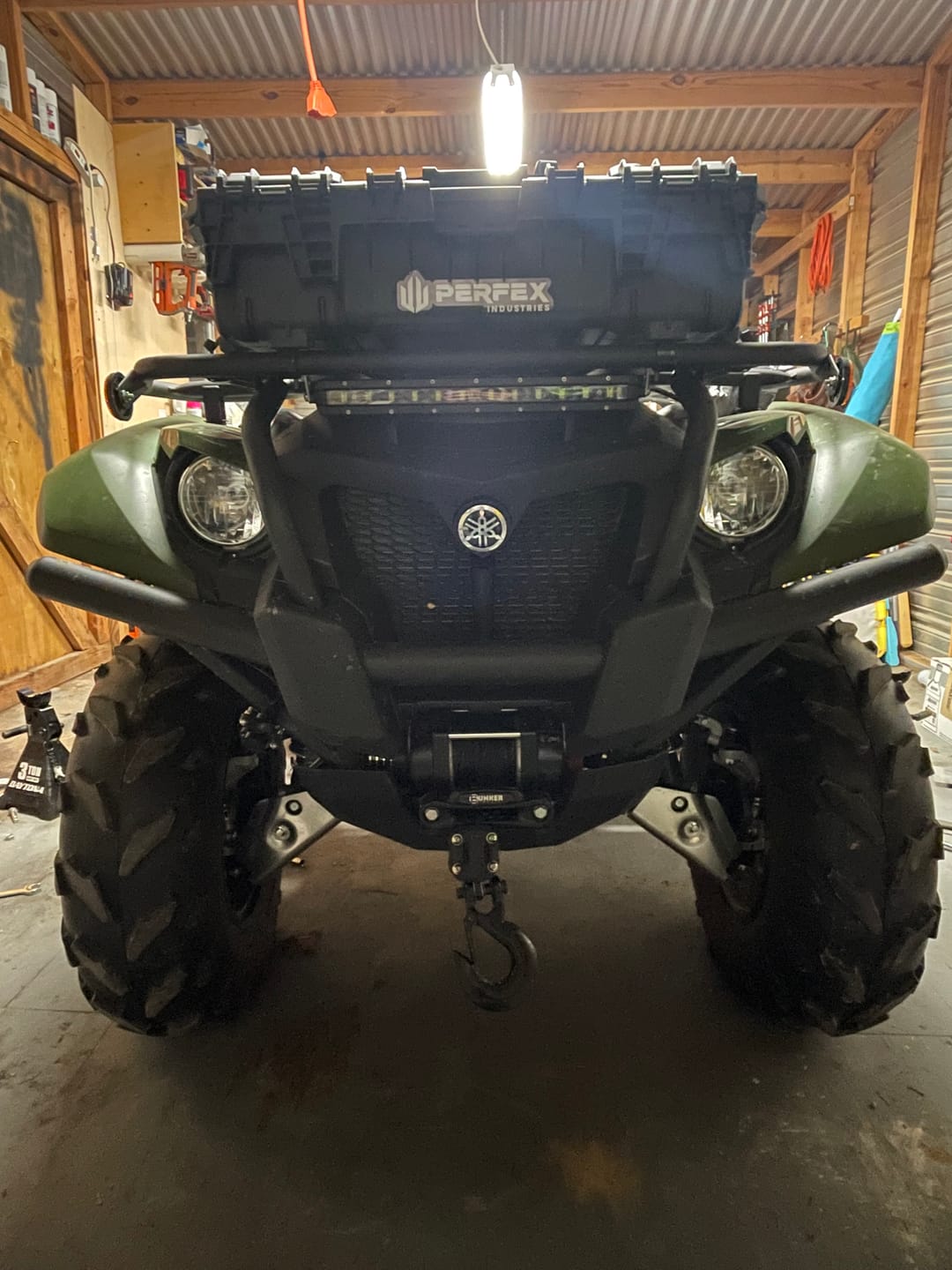 Customer photo review of Aluminum A-arm Guards for Yamaha Kodiak 700