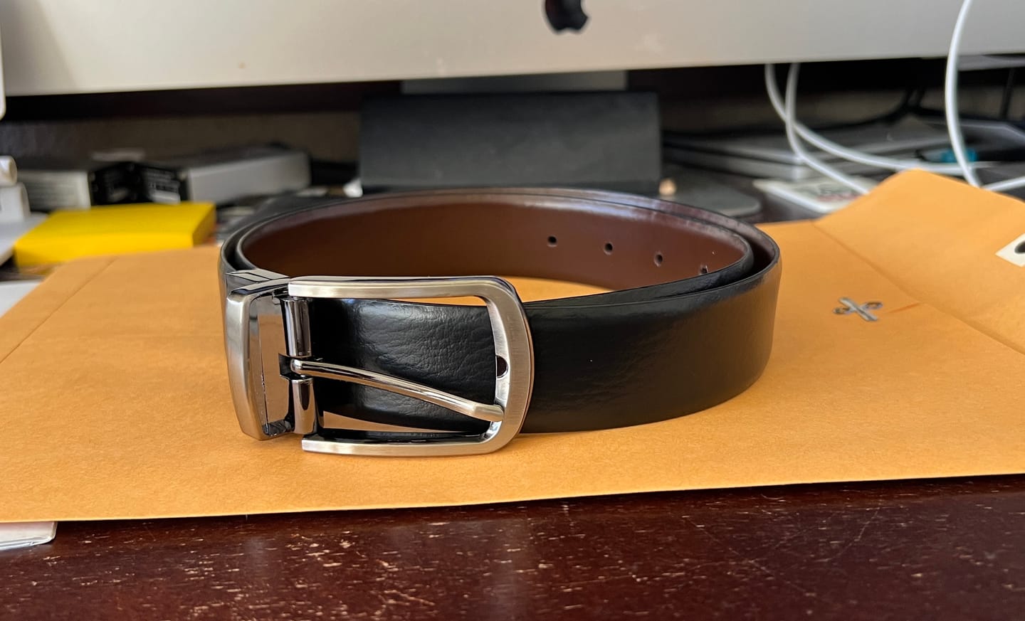 Customer photo review of The Harvey Dent Belt - Reversible Black/Brown 100% Real Leather Belt