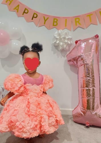 Customer photo review of Baby Girl Summer Flower Girl Wedding Birthday Party Princess Dress