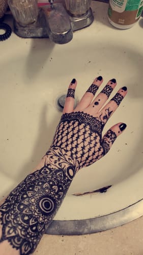 Customer photo review of 1 oz. Jagua tattoo gel combo kit