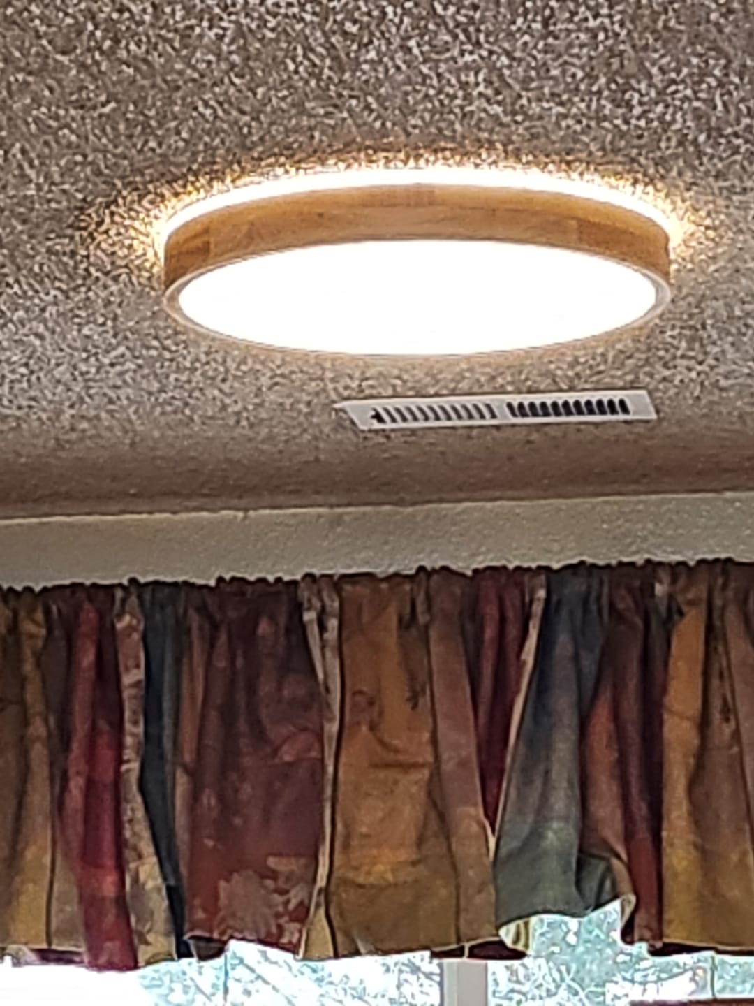 Customer photo review of Scandinavian Wooden Round LED Flush Mount