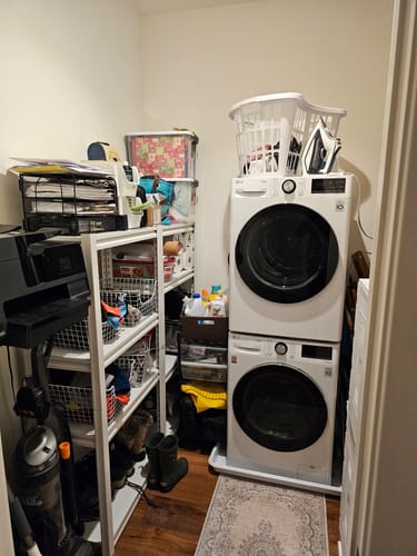 Customer photo review of Raybee 57" Heavy Duty Shelves 1600 lbs for Garage Storage Metal Shelving Unit, 28"W x 14"D x 57"H