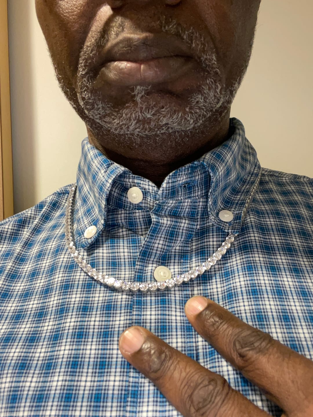 Customer photo review of ICE BREAKER CHAIN. - 5MM WHITE GOLD