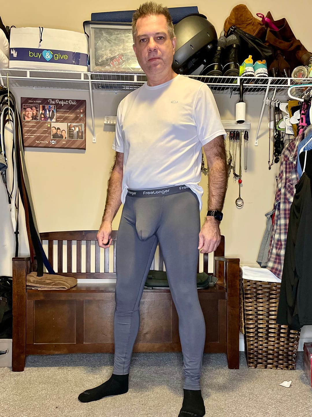 Customer photo review of FreeLonger Men's Comfy Big Separate Pouch Thermal Underwear