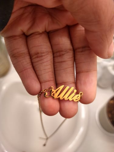 Customer photo review of Personalized Name Necklace