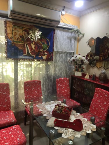 Customer photo review of DivineTrendz Exclusive - Reindeer Print Chair Covers