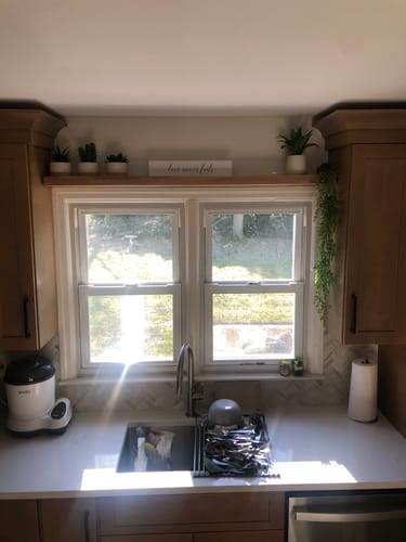 Customer photo review of Maple Floating Shelves