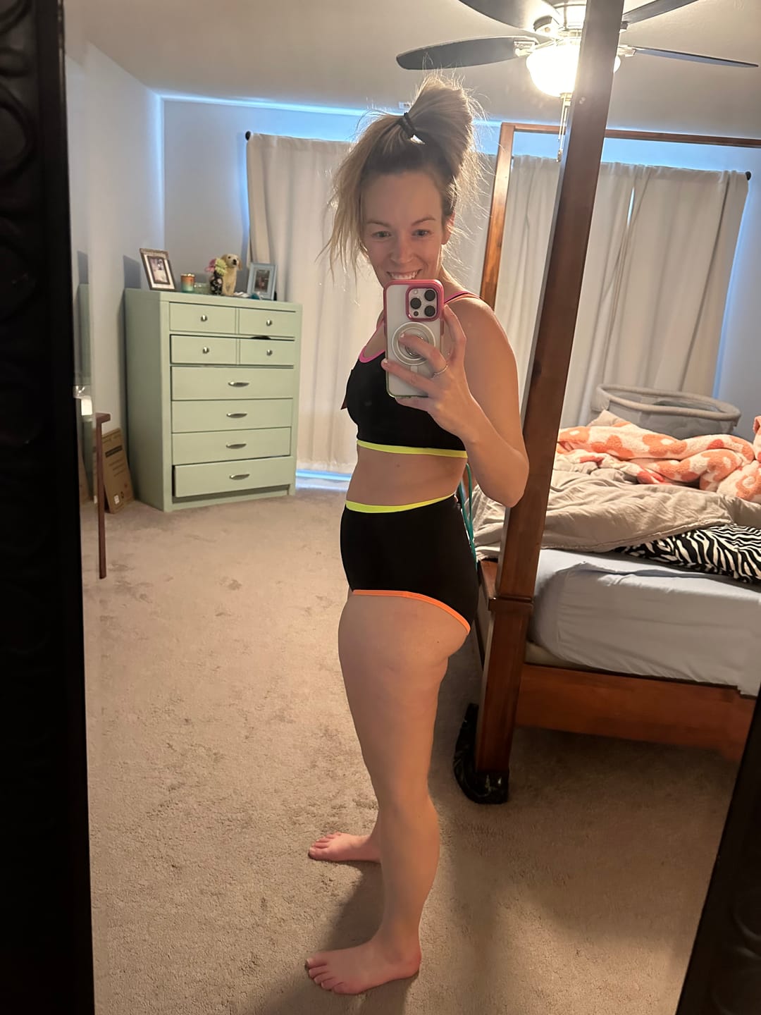 Customer photo review of High Rise Bottoms - Neon