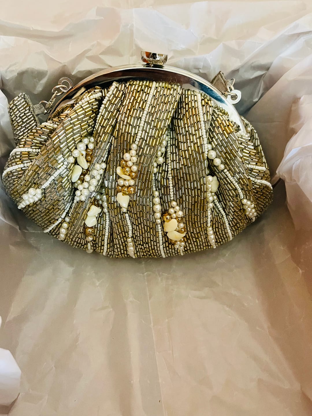 Customer photo review of Sugarcrush Golden Soft Pouch with Handle