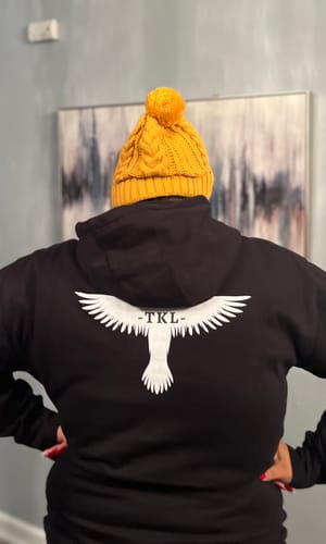 Customer photo review of I AM Fearless Powerful Unstoppable and Blessed Unisex Hoodie