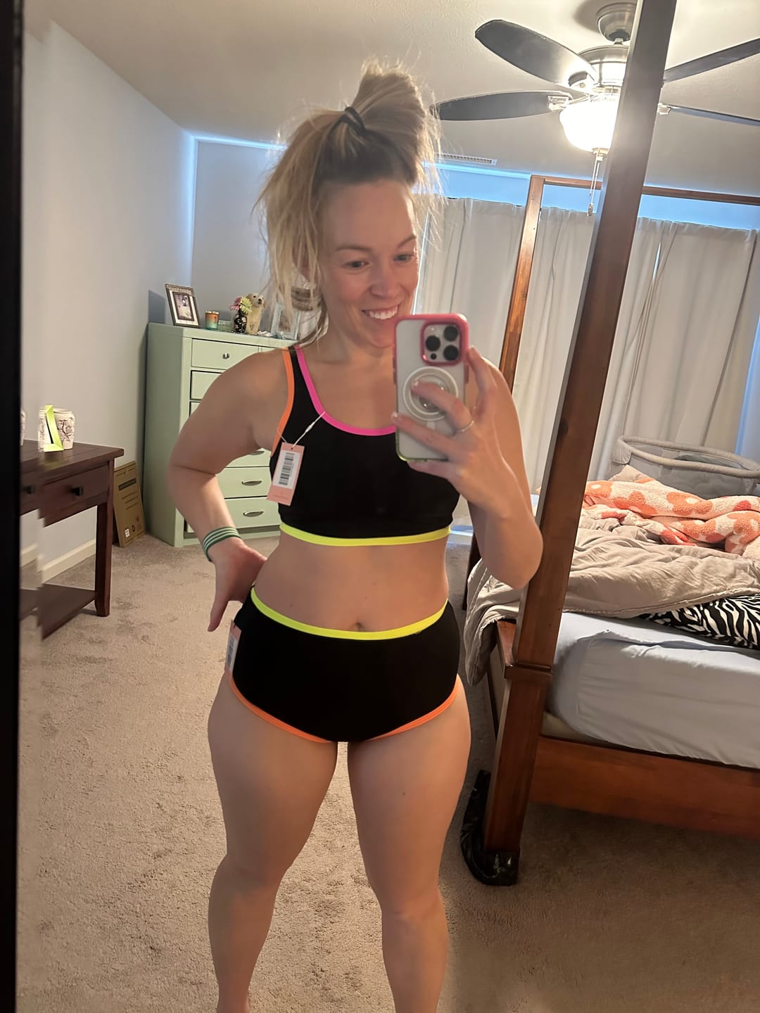 Customer photo review of Coastal Bikini Top - Neon