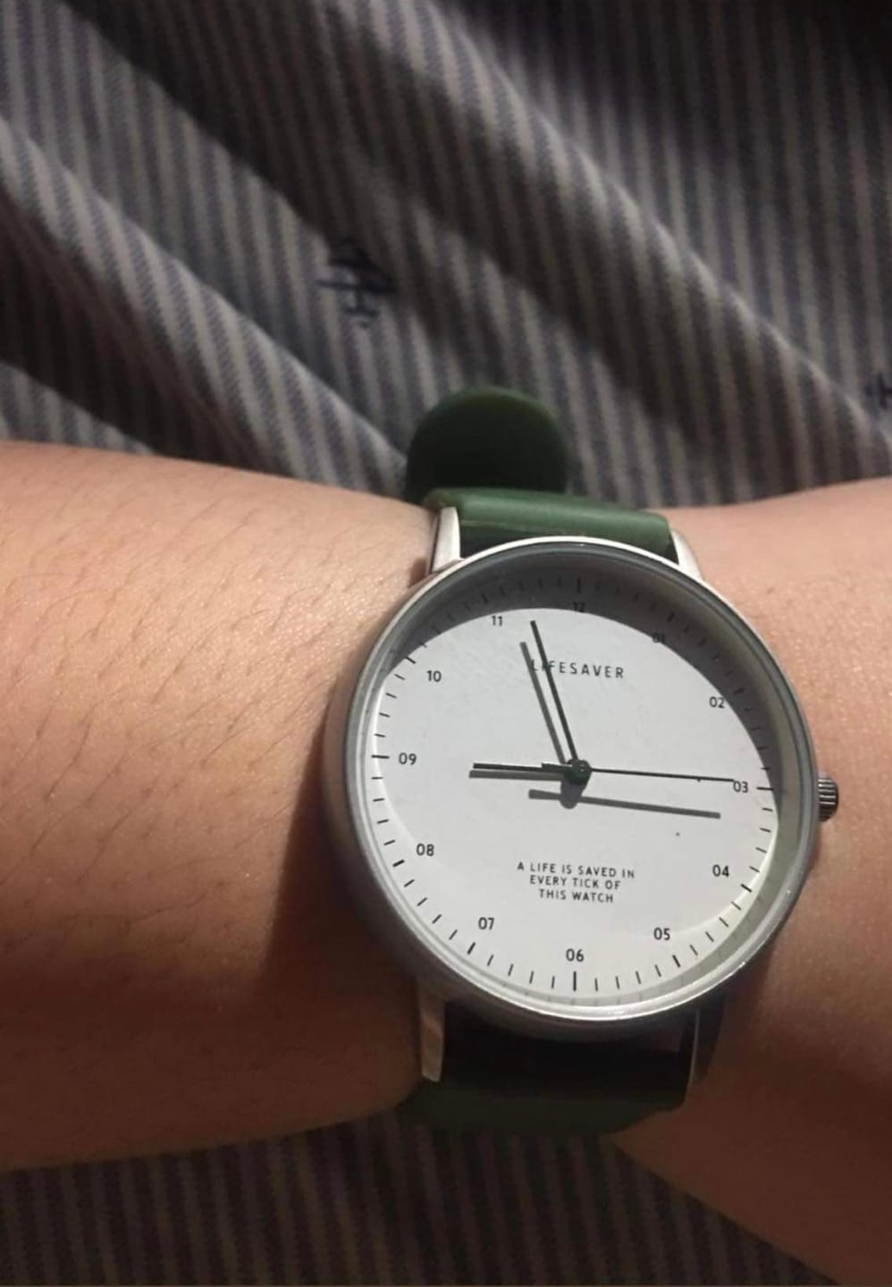 Customer photo review of Life Saver Watch 4.0 – Army Green