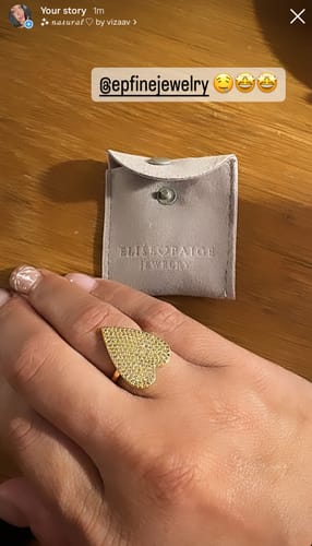 Customer photo review of Small Pave Diamond Heart