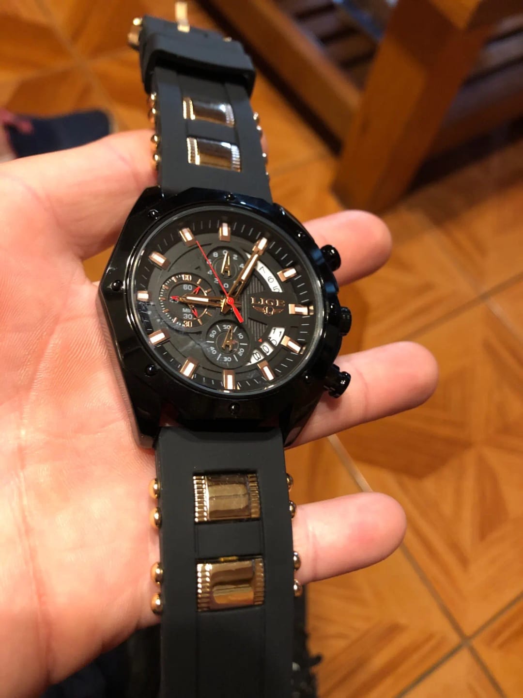 Customer photo review of Pegasus Quartz Chrono Silicone Sport Watch