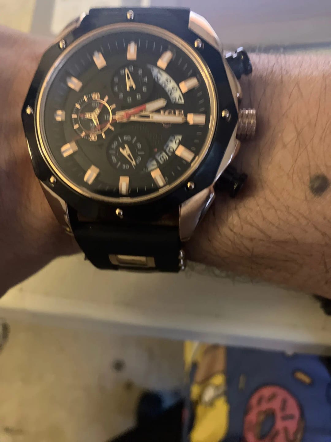 Customer photo review of Pegasus Quartz Chrono Silicone Sport Watch