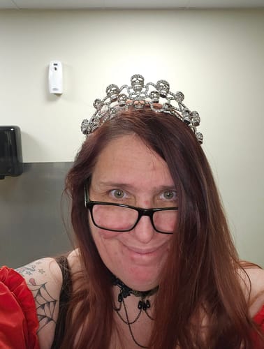 Customer photo review of Just Love Skulls Tiara