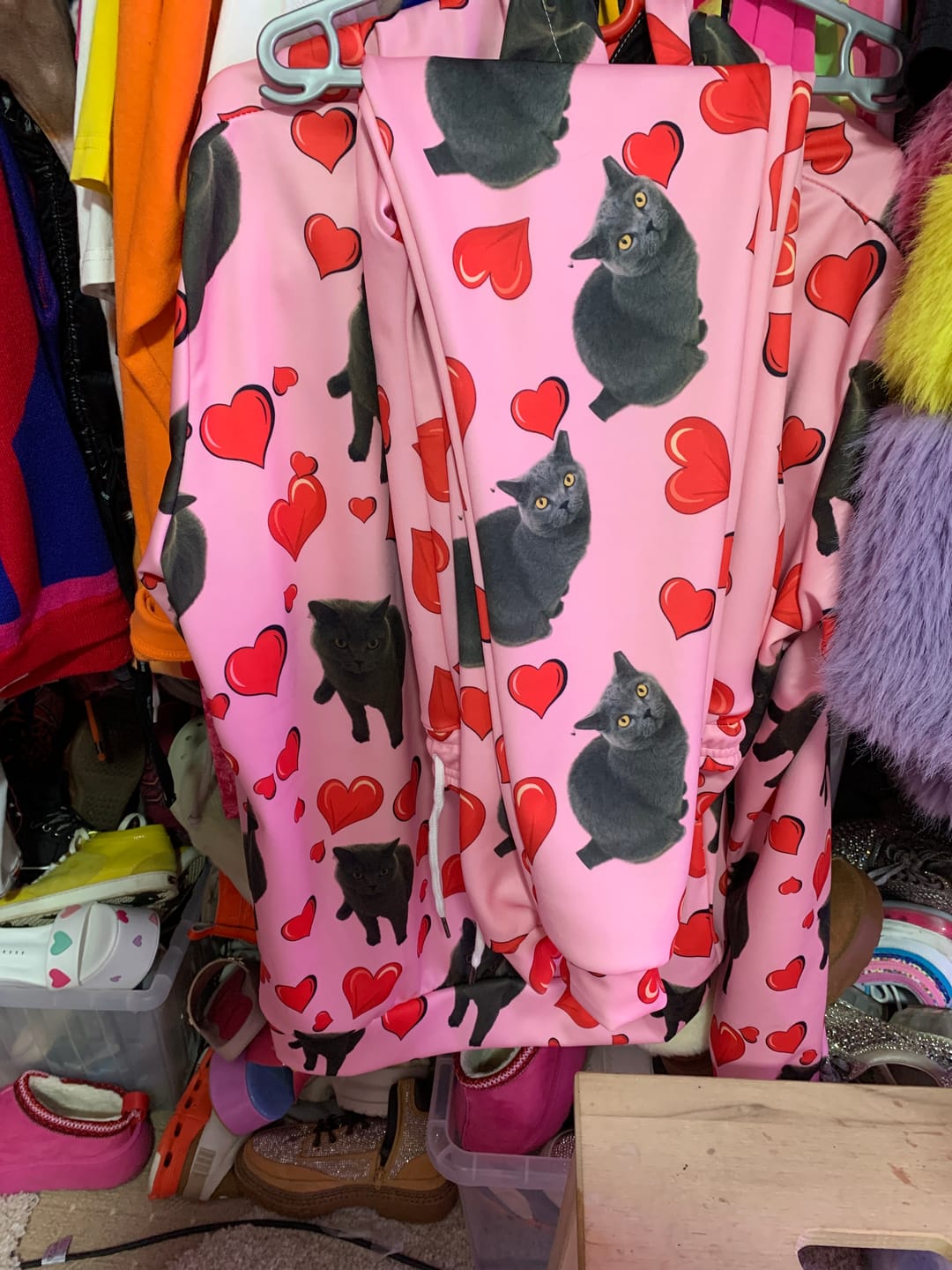 Customer photo review of Custom Your Own Sweatpants With Your Pet Face