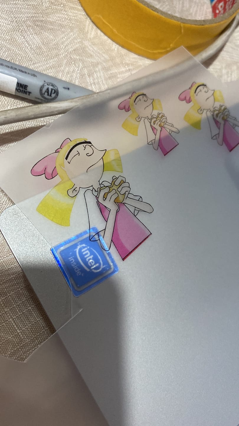 Customer photo review of Grafix Shrink Film - Pack 6 Hojas Encogibles Imprimibles Transparentes