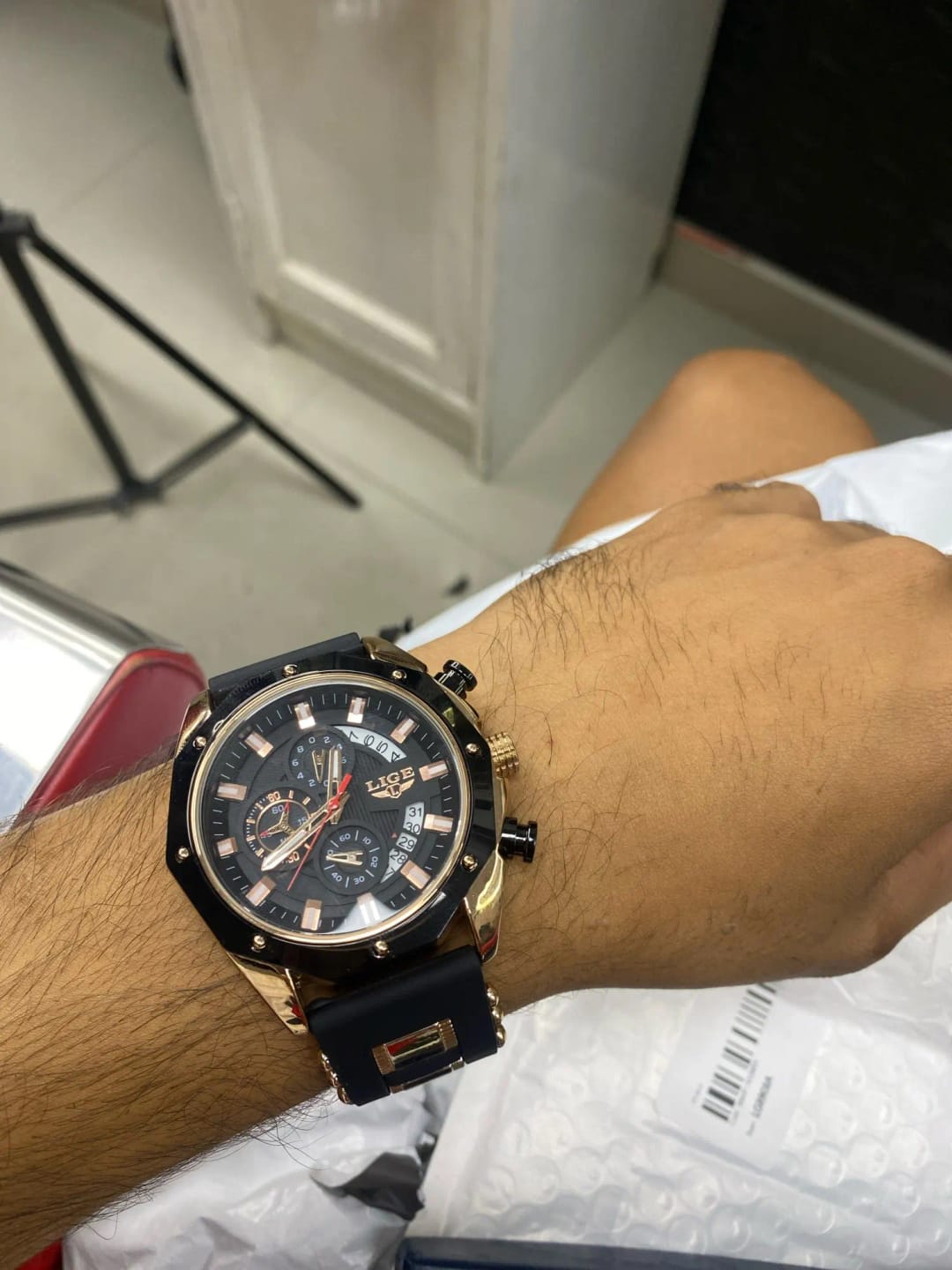 Customer photo review of Pegasus Quartz Chrono Silicone Sport Watch