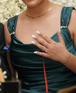 Customer photo review of Snake Skin Kette | 18K vergoldet