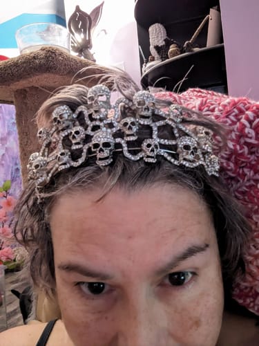 Customer photo review of Just Love Skulls Tiara