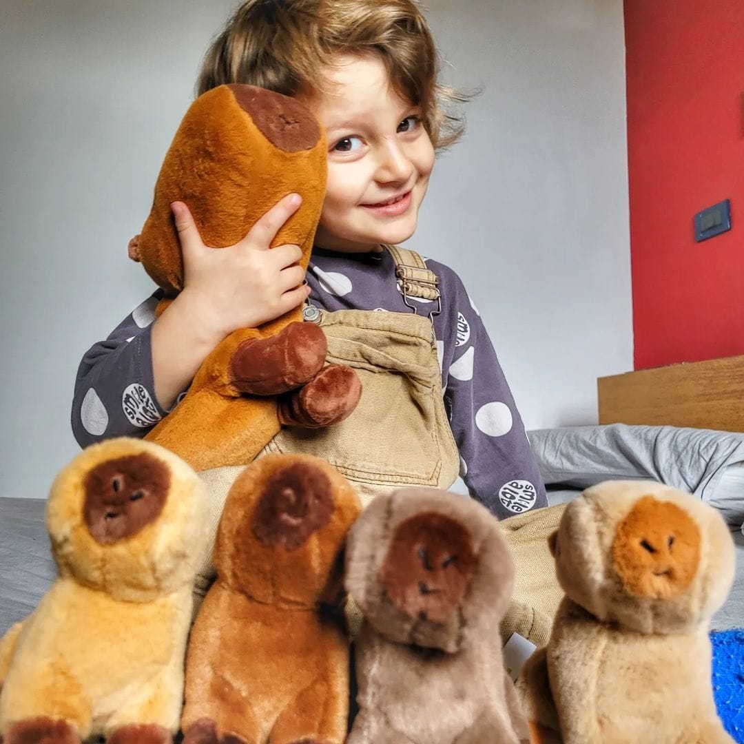 Customer photo review of Ensemble de jouets en peluche pour bébé, première famille d'animaux