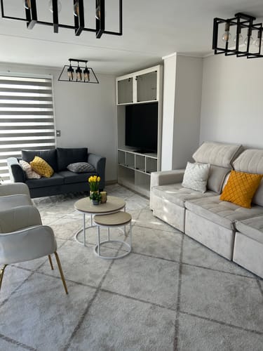 Customer photo review of Mesa de centro circular nido MIMA Blanco