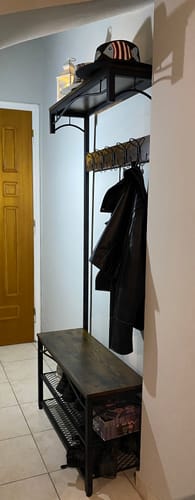 Customer photo review of Έπιπλο Εισόδου Καλόγερος Κρεμάστρα Διαδρόμου Αποθήκευσης για Ρούχα με Παγκάκι για Παπούτσια  HS-R45BX