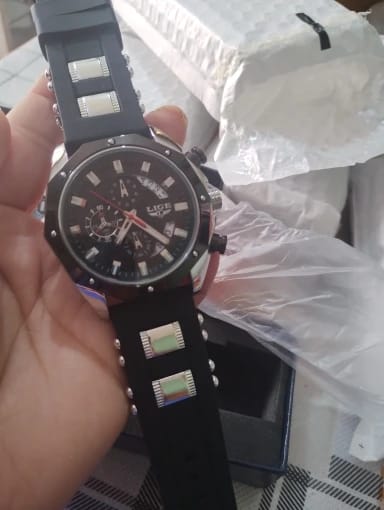 Customer photo review of Pegasus Quartz Chrono Silicone Sport Watch